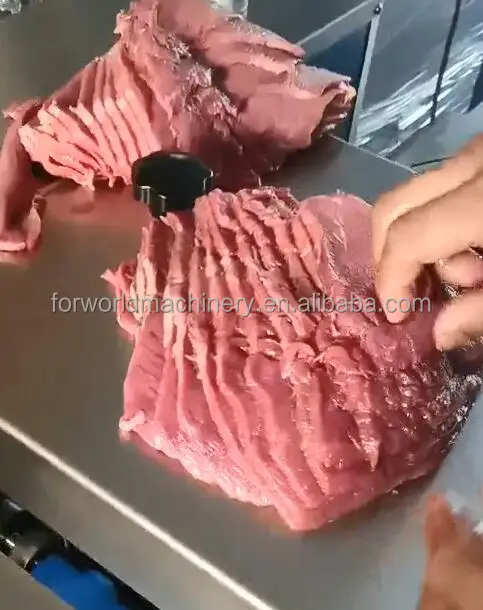 Automatic 40cm Belt Horizontal Portion Slicer Beef Skirt Steak Cutter Slicer Machine Bacon Slicer