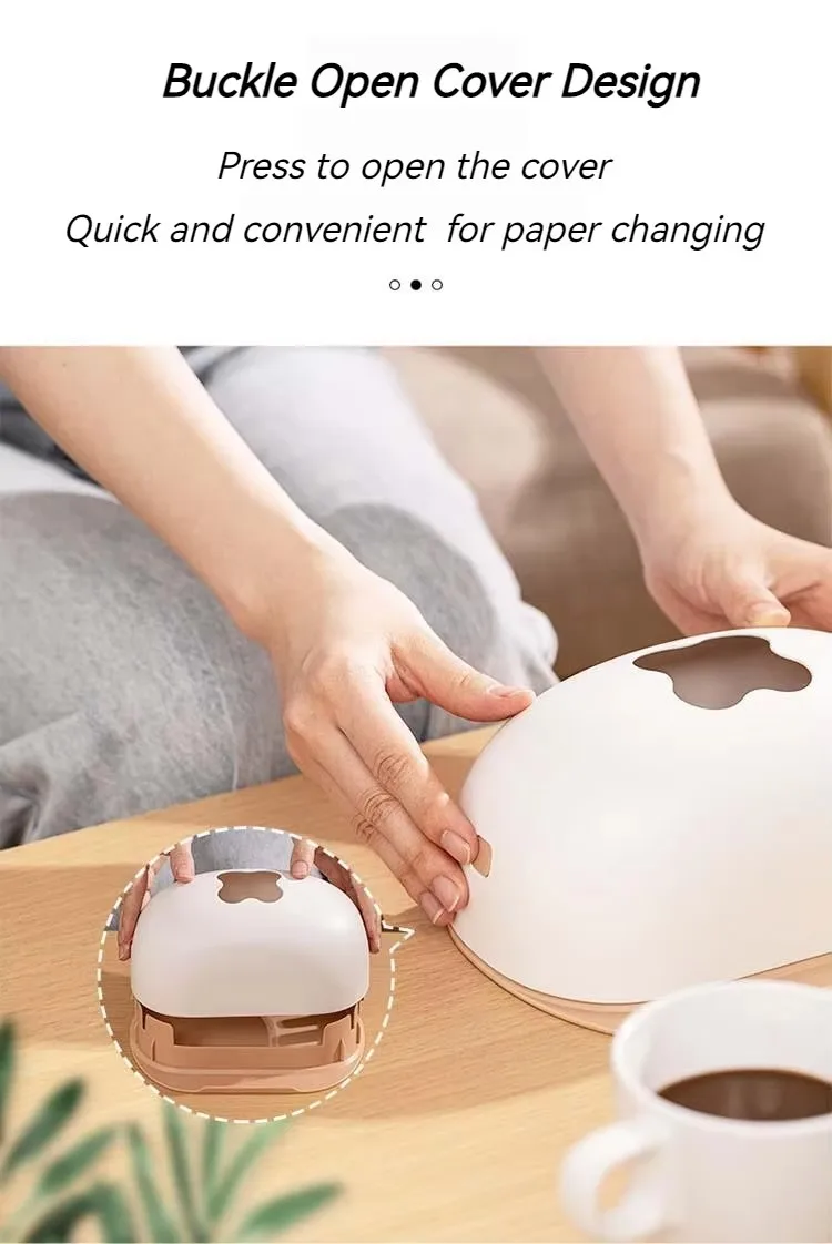 OEM Custom Printed Business Facial Tissue Box Napkin Holder Plastic Desktop Tissue Boxes with Mobile Phone Holder Wholesale factory