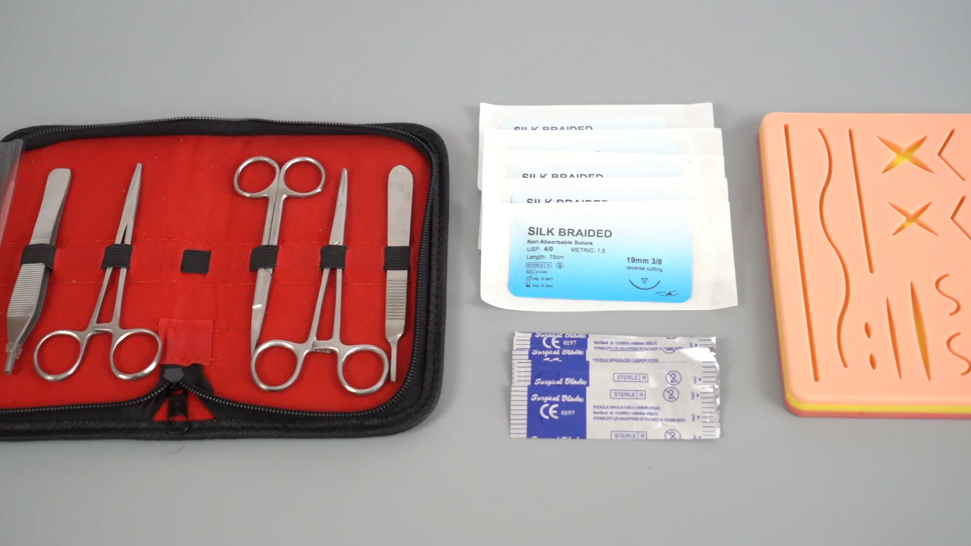 10 Pieces Surgical Skin Suture Pad Simulated Practice Kit Wound ...