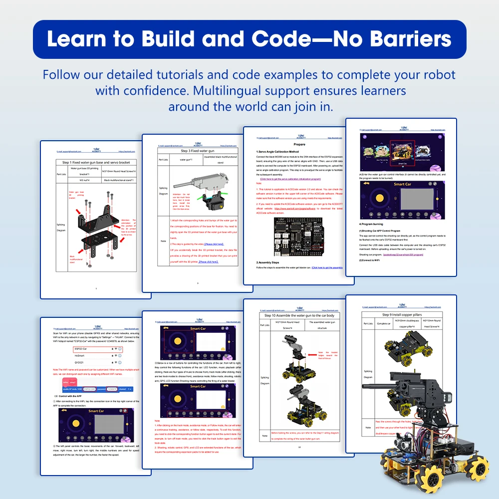 Arduino Programming Robot ACEBOTT ESP32 Robot Kit for Arduino Programming - Educational Robotics ...