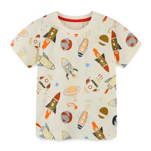OEM Customizable O-Neck 100%Cotton T-shirt Printing Cute Cartoon Boys Casual T-Shirts