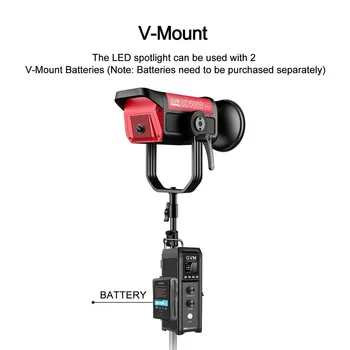 GVM Pro SD500B 500W Led Video Light Studio Lights with Bowen Mount 61600lux/1m CRI 97+ 2700-6800K Photography Lighting Kit detail image