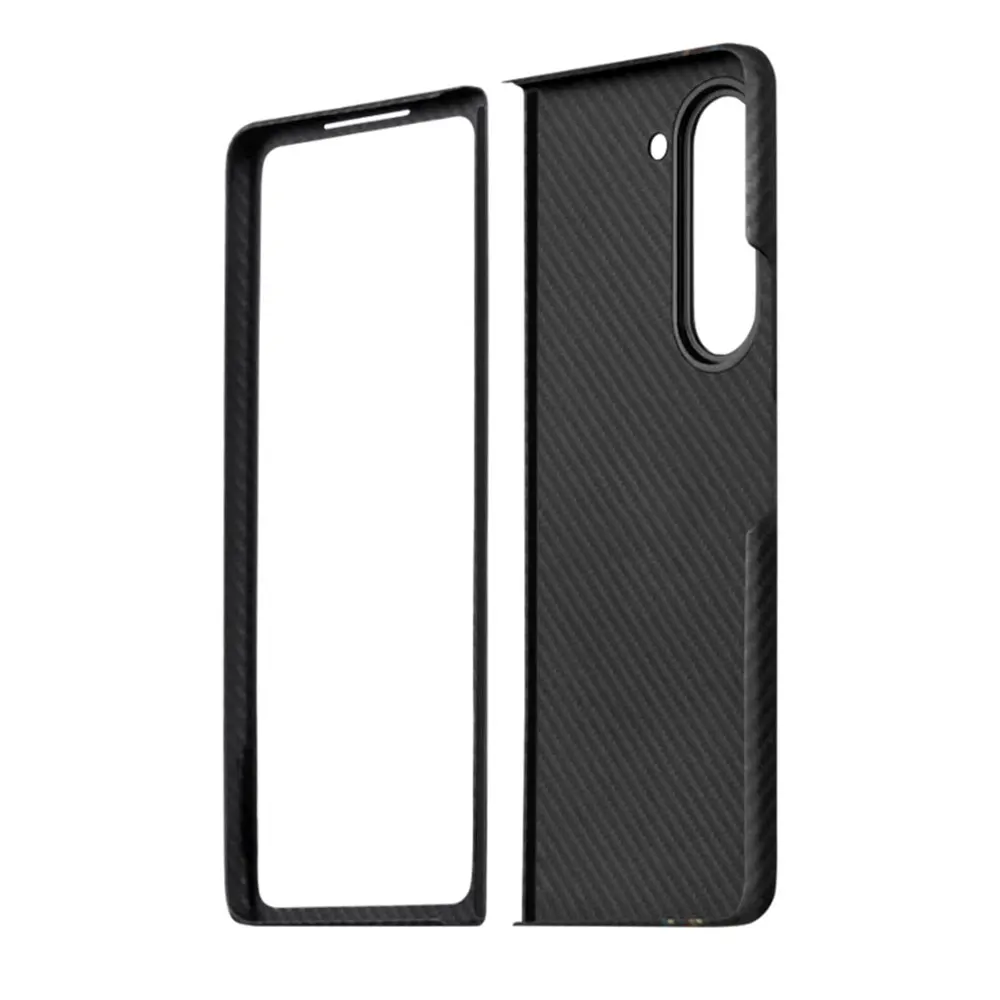 Weaving Plain Cover Aramid Fiber Phone Case For Samsung Galaxy Fold5 Fold4 Fold3 Z Fold2 SJK484 Skin Feel Anti Drop Laudtec manufacture