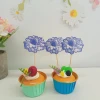 blue cake topper*12pcs