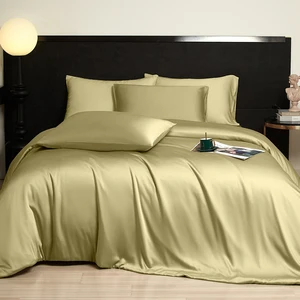 OEKO-TEX Luxury 100% Organic Bamboo Bed Sheets Duvet Cover Set Simple Nature Fabric Home Bedding Woven Technique