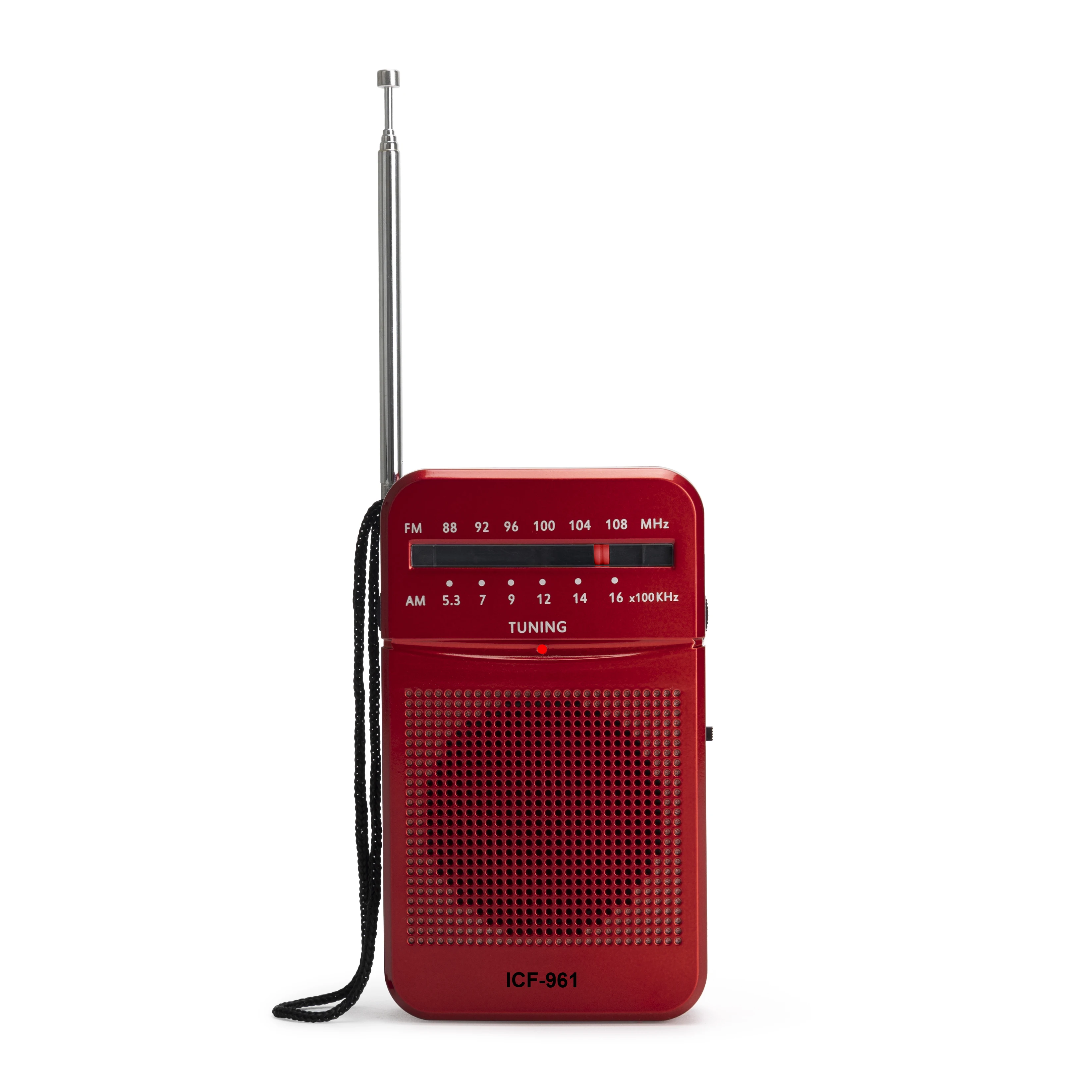 Portable Mini Pocket Radio Popular Multi-Band Operated AM FM Adjustable Frequencies Display Built-In Speaker 2AA battery