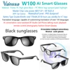 Lunettes de soleil noires W100-AI-smart-glasses