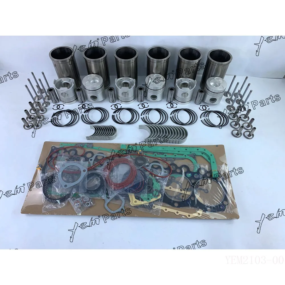 EL100 Rebuild Kit With Cylinder Piston Ring Gasket Engine Valve Bearing Set for Hino Engine