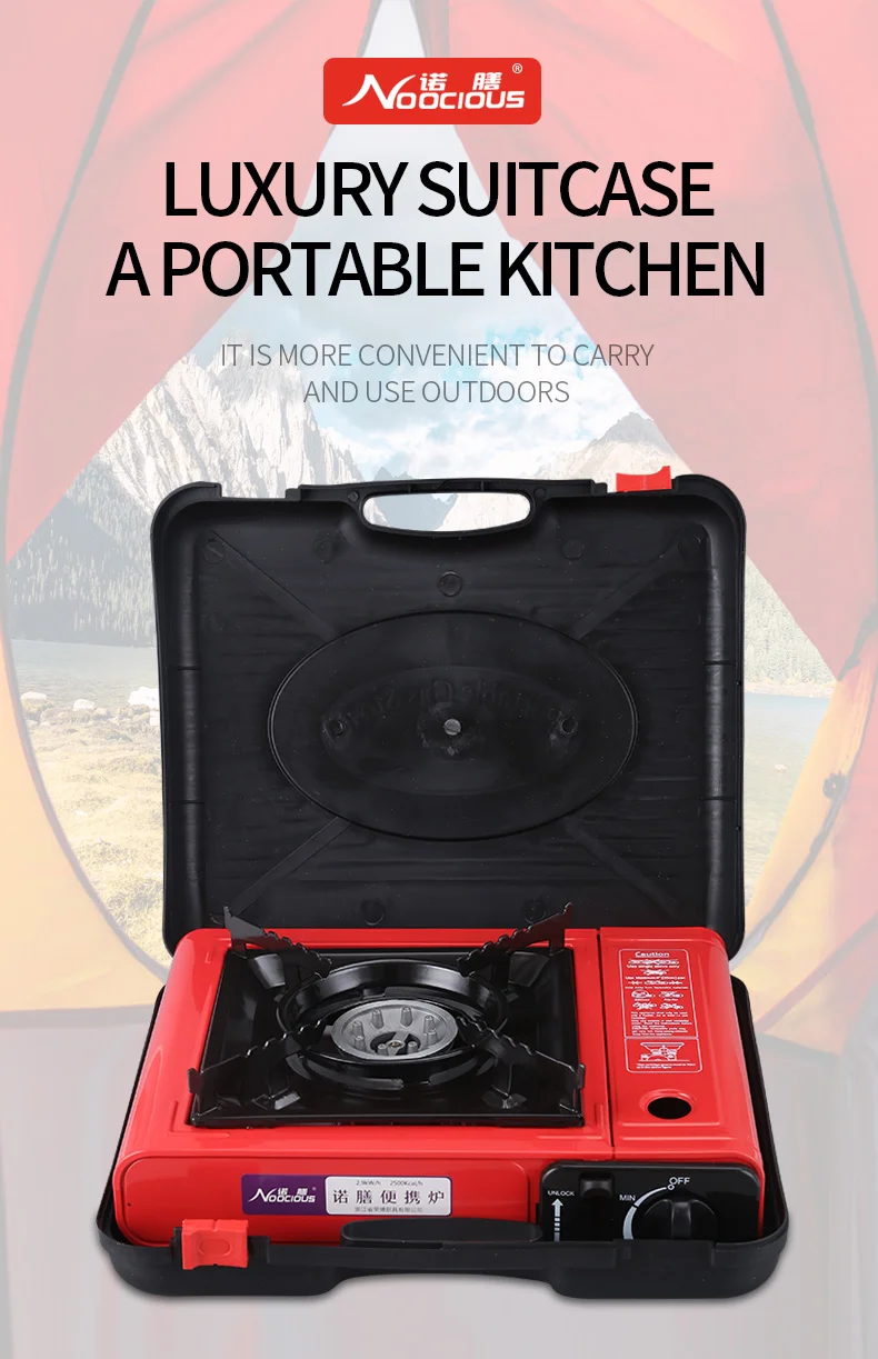 Outdoor And Indoor Portable Camping Butane Gas Cooker With Carry Box