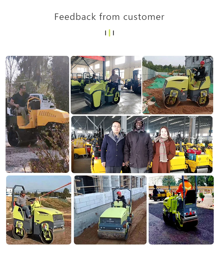 Compactor Vibratory Road Roller 1 T 1.2 T Mini Small Road Rollers Price Roller Asphalt with  CE EPA Engine in Construction factory