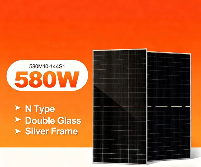 Partial Shading Optimisation 580W High Temperature Restriction Solar Panels