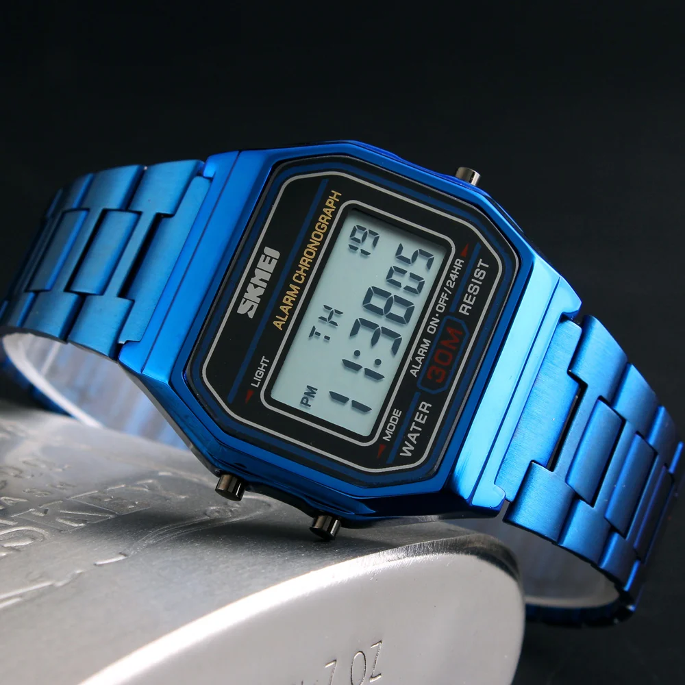 Skmei 1123 Women's Stainless Steel Waterproof Digital Watch - 3ATM, Custom  Logo Luxury Wristwatch