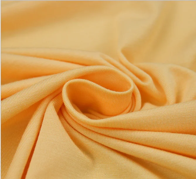 Popular 92% Rayon 8% Spandex Soft Elastic Knitting Single Jersey 4 Way Stretch Fabric for Underwear and T-shirts