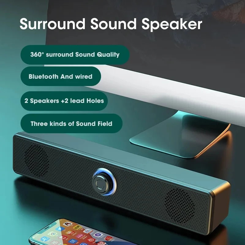 Hot Home Theater Sound System Speaker 4d Surround Soundbar Computer