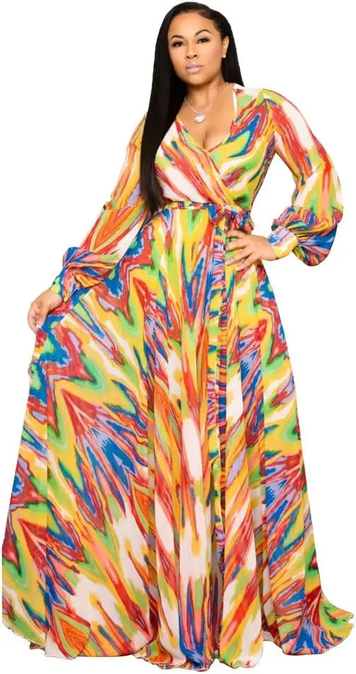 Shop Our Selection of Boho Chiffon Maxi Dresses for Plus Size