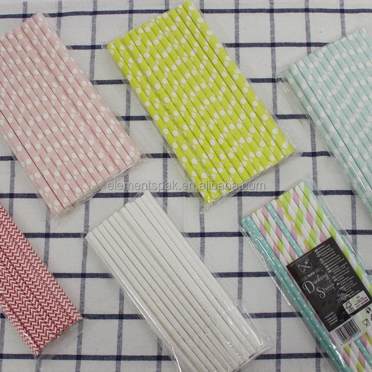 Custom Eco Friendly Plain White Bendable Paper Straw Bag Wholesale