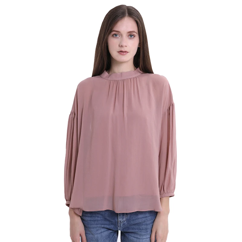 Påstået chokerende kredit Wholesale Trendy female fashion silk loose tops or blouse for women From  m.alibaba.com
