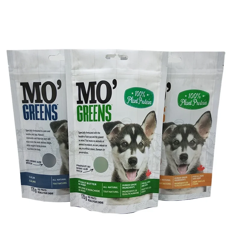 Colorful Packaging Pet Dog Cat Food Treat Plastic Manufacturing Zip Lock  Clear Printed Pouch Bag