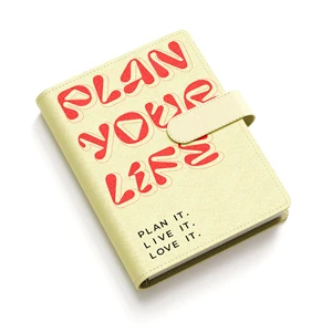 Wholesale A6 Travel Journal Cover Custom Pantone & Deboss 6-Ring PU Leather Loose-leaf Binding Size A5