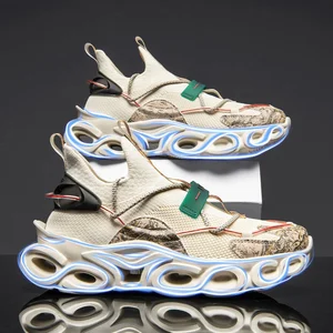 Men's Fashion Blade Sneakers Casual Tennis & Running Shoes with Platform Loafers Mesh Lining for Spring Season