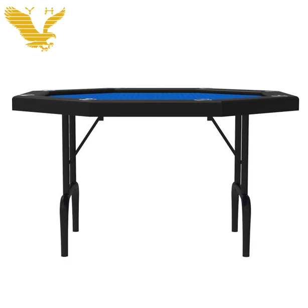 YH 56 дюймов простой многоугольник Настольный складной стол для игры в покер с чашка из нержавеющей стали