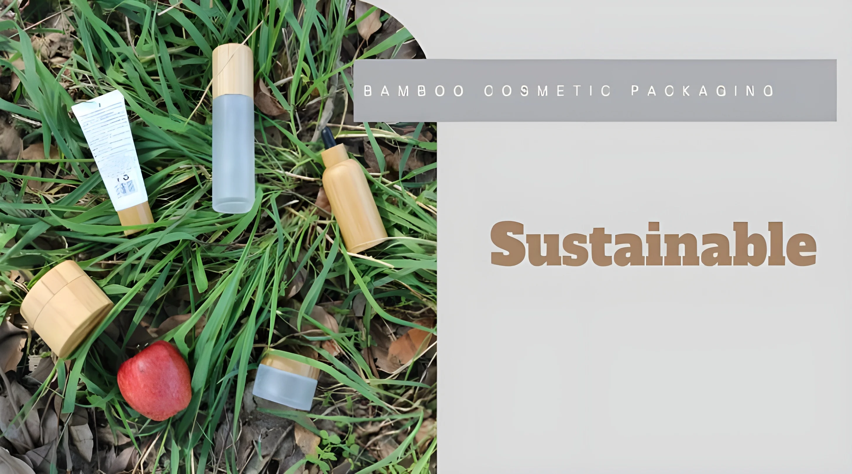 Custom Bamboo Lid Cosmetic Packaging - 30ml to 200ml