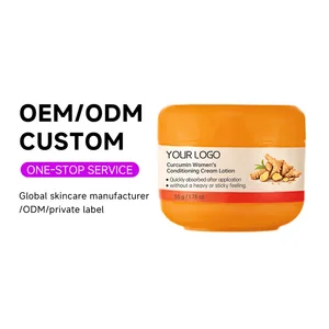 OEM ODM Black Skin Whitening Product Vitamin C E Niacinamide Moisturizing Hydrating Facial Turmeric Lady Skincare Cream Lotion