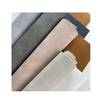 Wholesale High Quality Soft PU Suede Synthetic Leather Fabric for Shoe Making,suede fabric for sofa synthetic leather