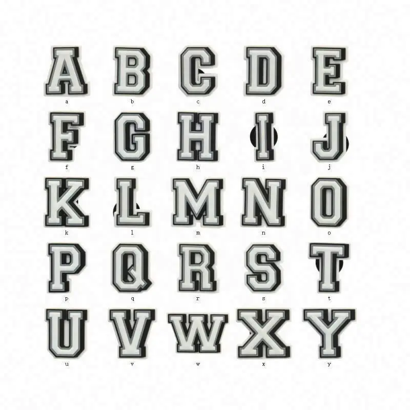 Wholesale Jersey Letters & Number Croc Charms For Clog Letter Croc