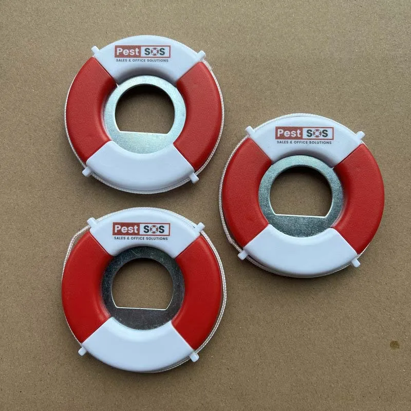 Summer Beach Promotion Round Plastic Beer Opener Beach Gift Ring Buoy Lifesaver Bottle Opener Life Buoy Beer Bottle Opener