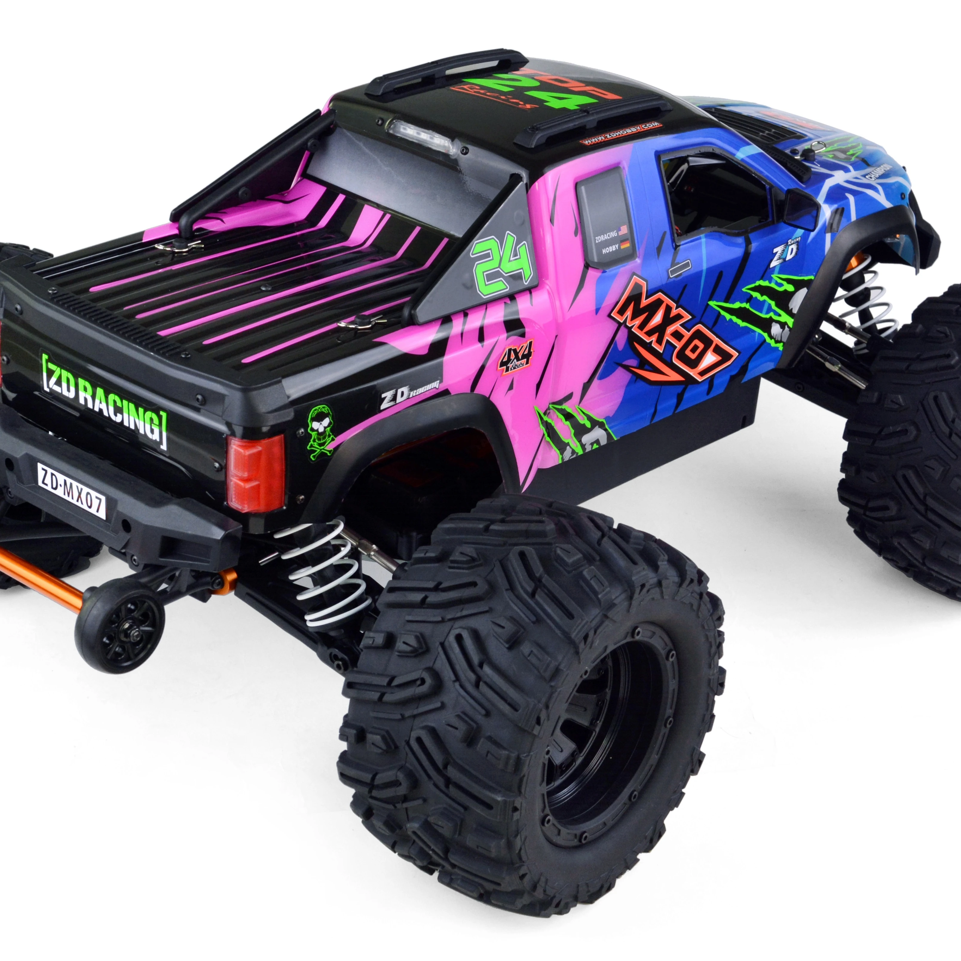 ZD Racing Rockrt-RC MX-07/7スケール4WDブラシレス電気オフロードモンスタートラック90KM/h高速リモートコントロールRCカー|  Alibaba.com