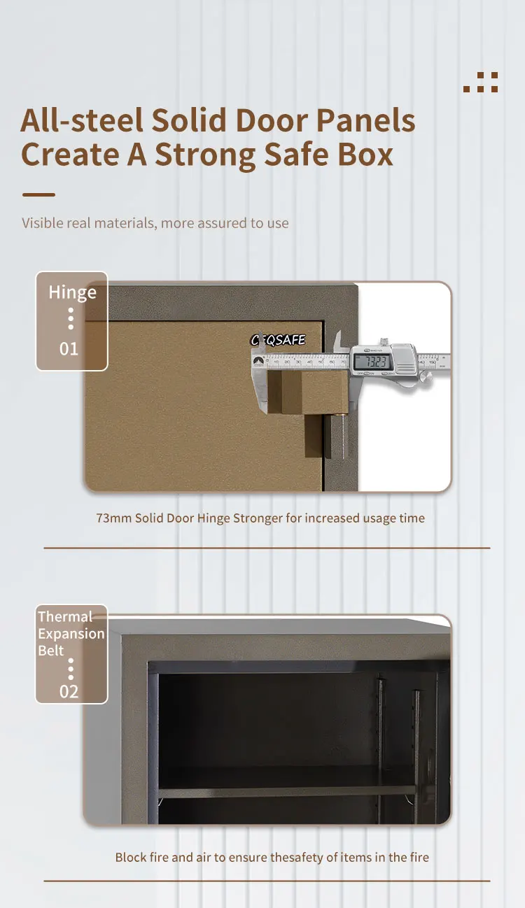 CEQSAFE High-end Resistant Fireproof Safe Box Electronic Digital Safe Cash Box factory