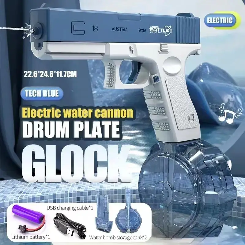 Toys 2023 New Electric Water Gun Glock Electric Toy Swimming Pool And