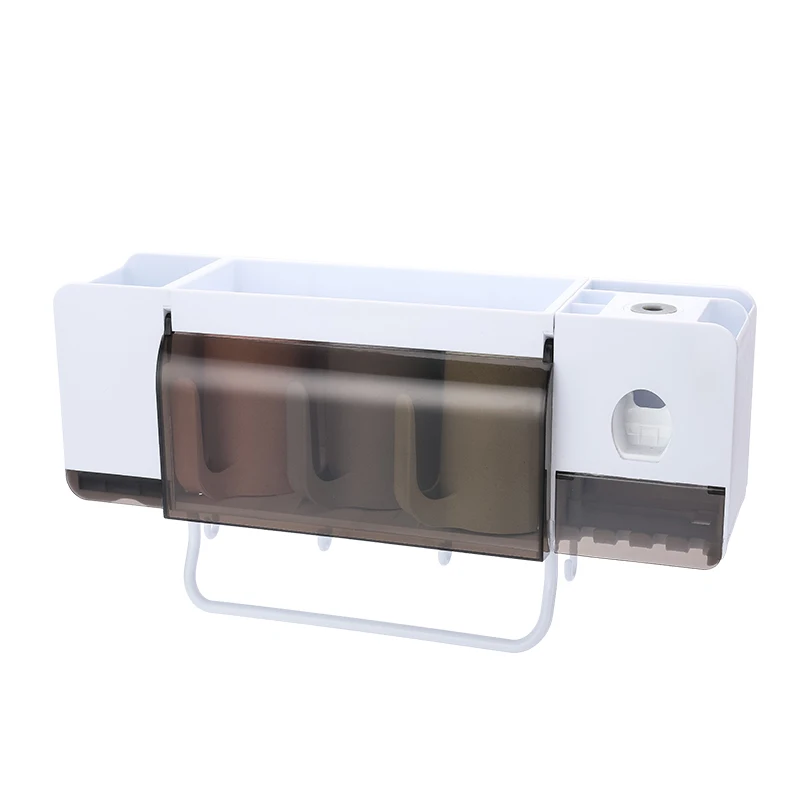 Простой держатель для зубной щетки, пылезащитный чехол, чашка для чистки, держатель для зубной пасты без отверстий в туалете, автоматический держатель для ванной комнаты