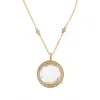 Full diamond round box necklace-empty box