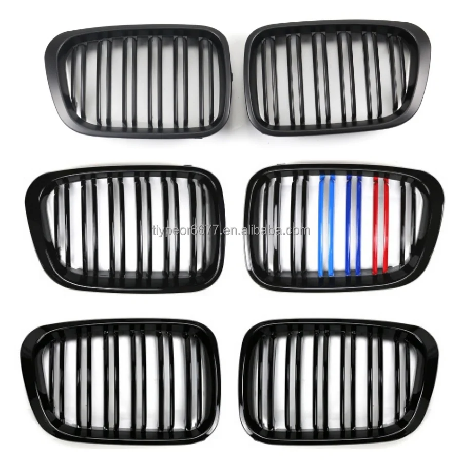 product tiypeor double line three color hood front bumper kidney racing grill for bmw 3 series e46 1997   2001-2