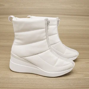 10.27 D.K European American Ladies Lint-Free Cotton Rubber Outsole Shoes Wedge Zipper Sneakers Warm Autumn Winter Exploration 4