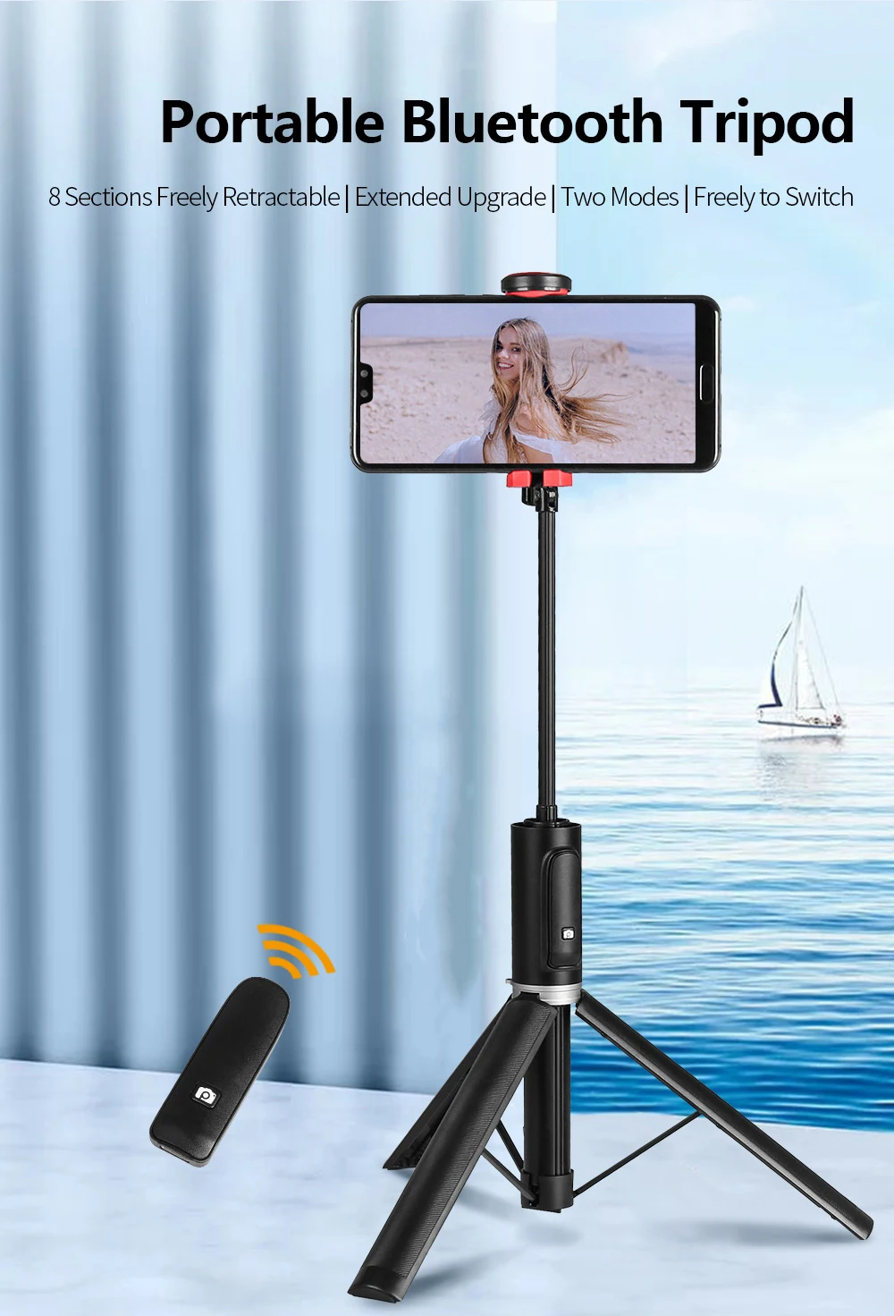 Новое поступление Модная селфи-палка гибкий Выдвижной беспроводной дистанционный Штатив для смартфона камеры портативный мини-штатив