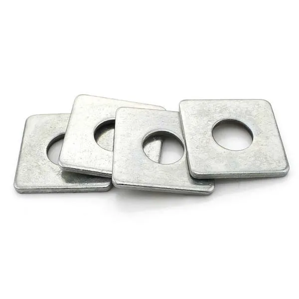 OEM M4M6M8M10M12M14M16 galvanized large metal Stainless steel Square Plate Washers DIN436 flat square gasket washers factory