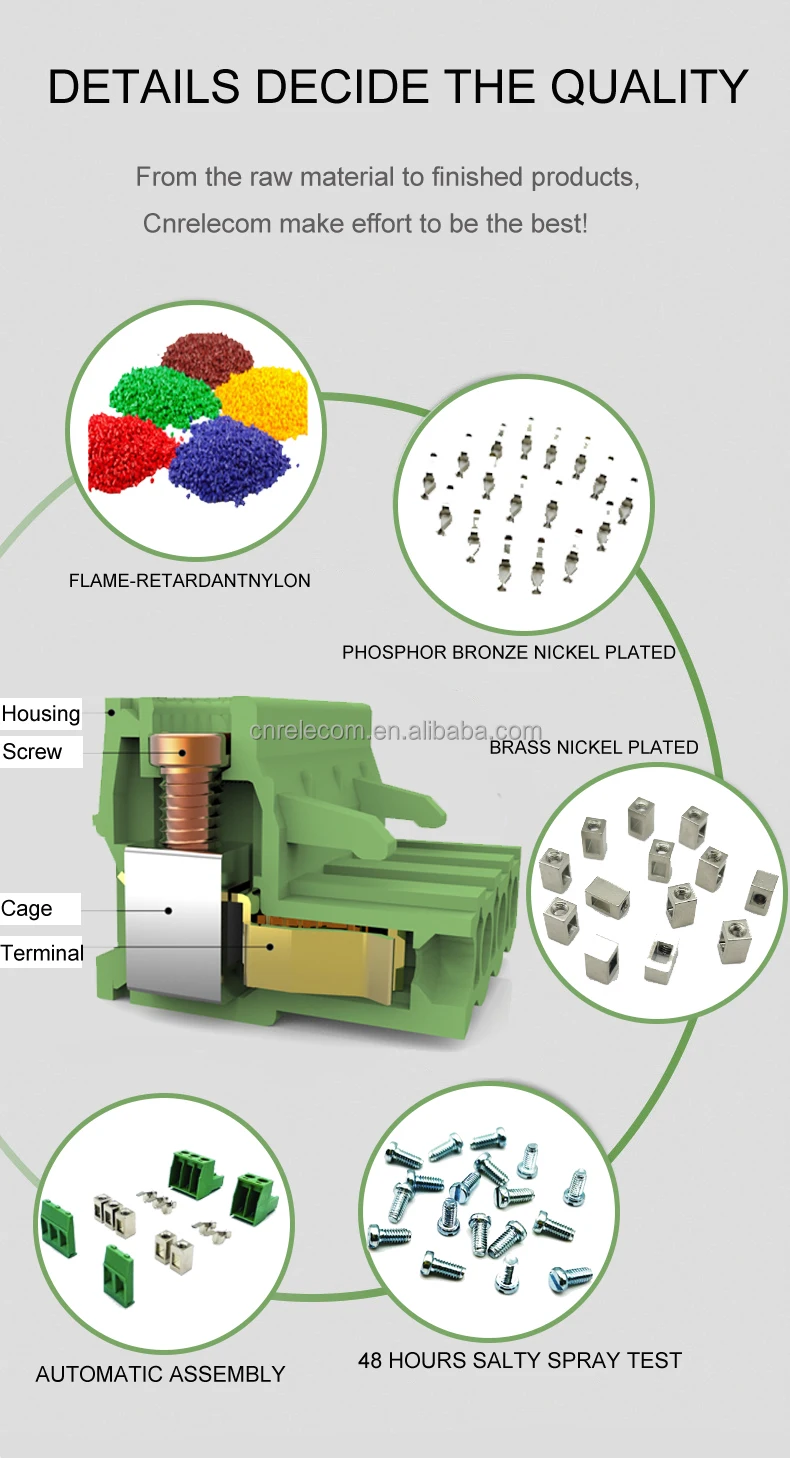 Male And Female Pcb Terminal Blocks With Buckle 15edgkng 3.5mm Pitch ...