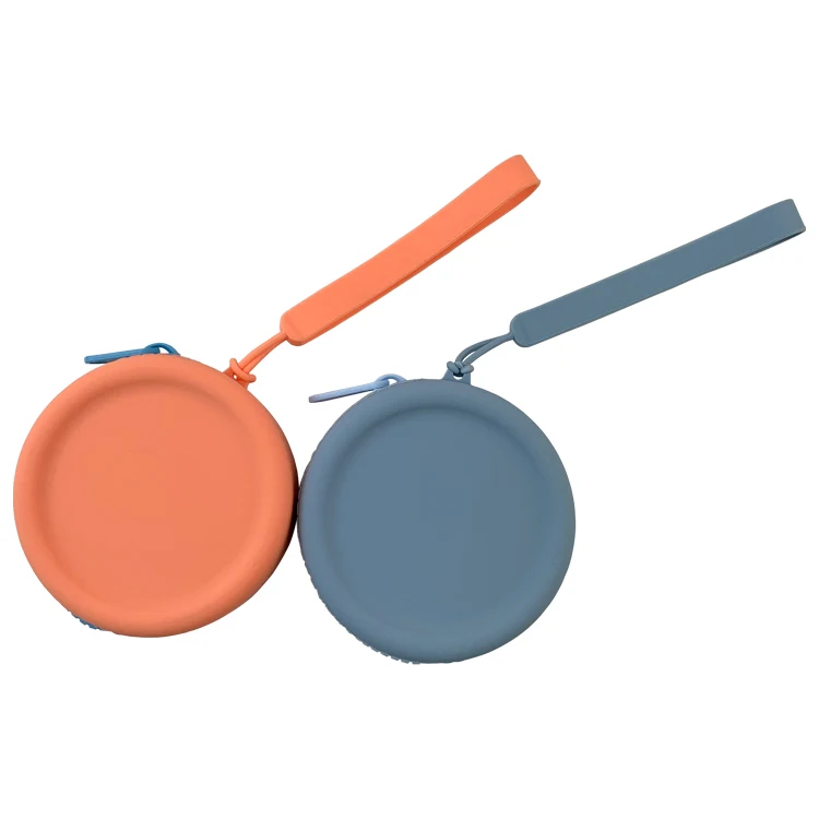 Небольшой кошелек на заказ круглый молнии Женский мини для монет с ремешком