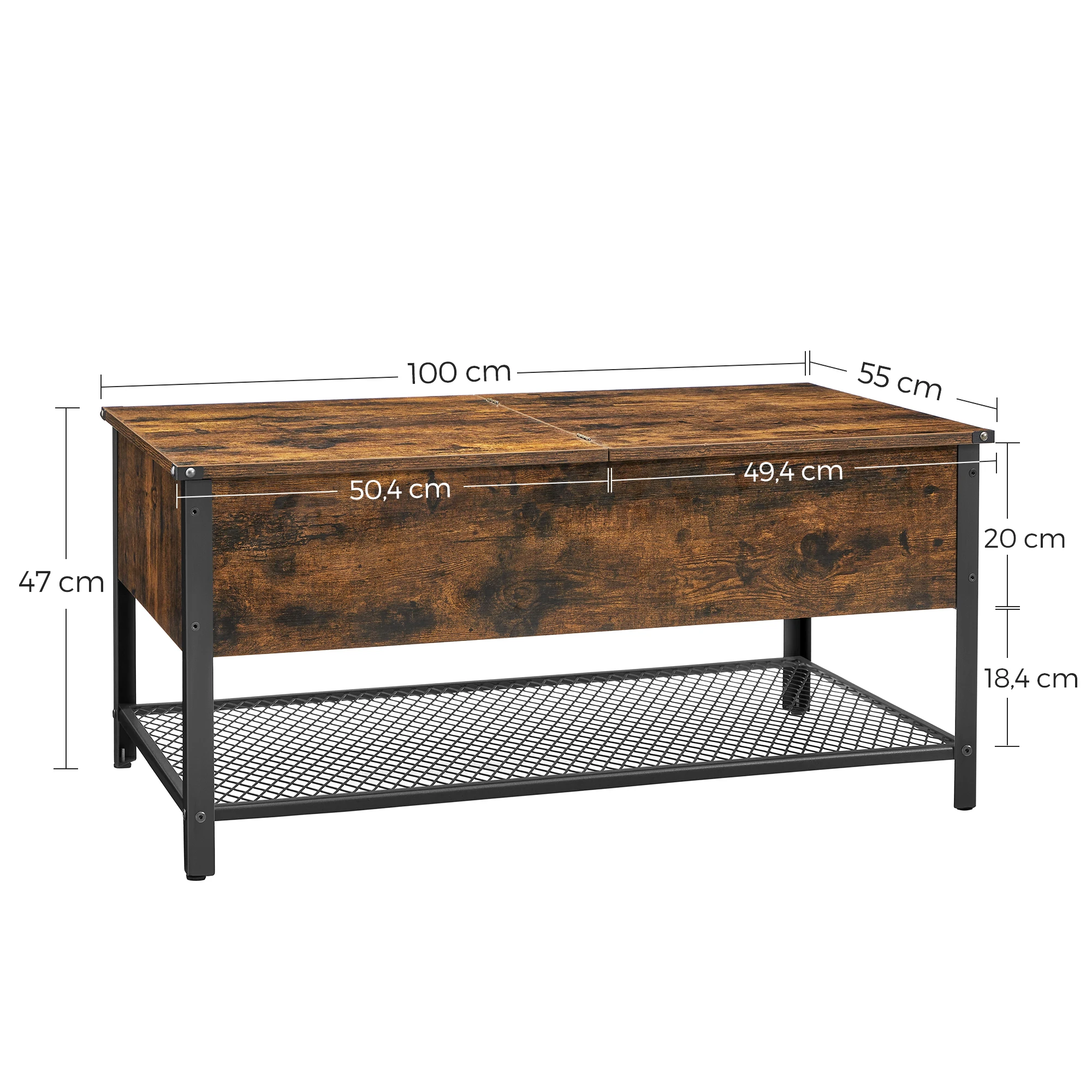 Vasagle Industrial Tv Unit Tv Stand And Coffee Table Set Brown Tv