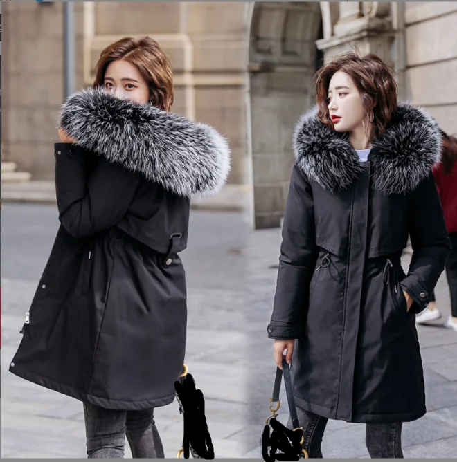 Black Pocket Winter Coat