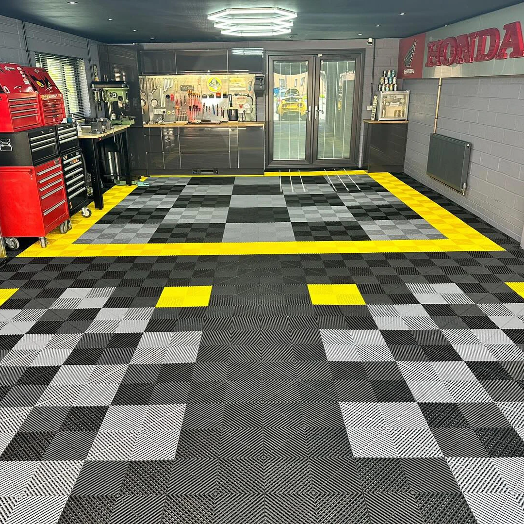Interlocking Modular Garage Tiles for Car Wash Room Interlocking PP ...