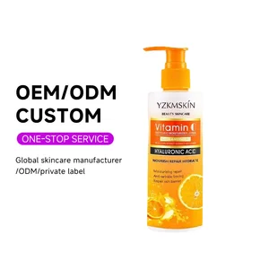 OEM Private Label Daily Hydrating Cream Smoothing Nourishing Moisturizing Vitamin C E Hyaluronic Acid Skin Whitening Body Lotion