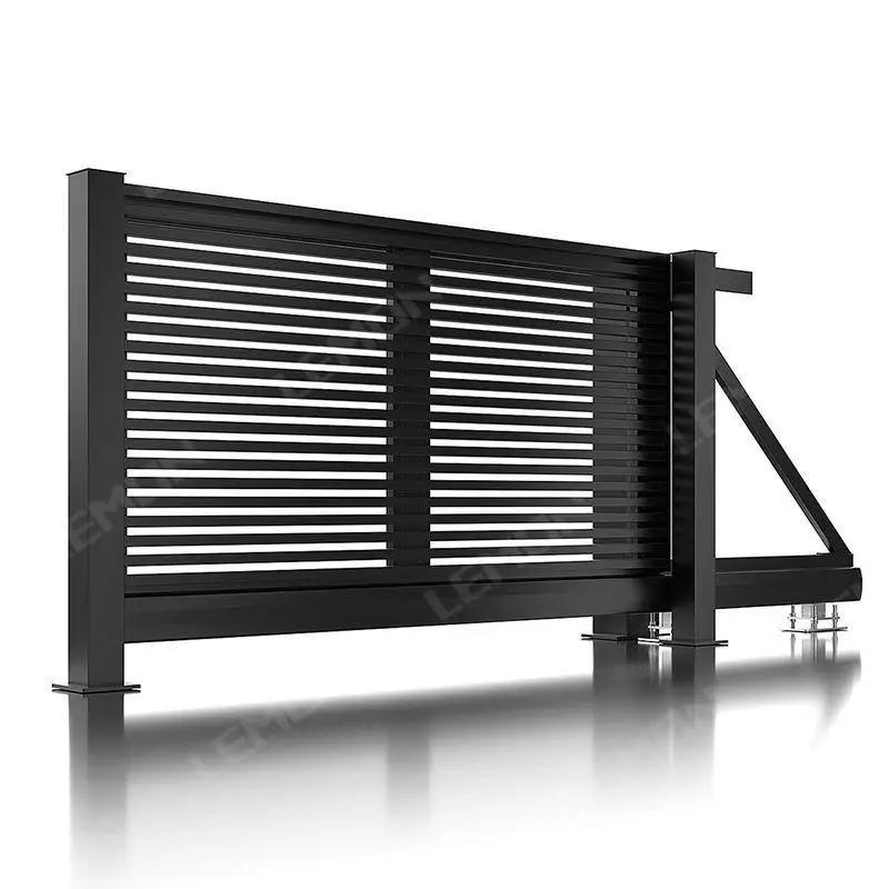 American Smart Simple Metal Automatic Exterior Waterproof Sliding Electric Front Aluminum Gates for Villas and Houses
