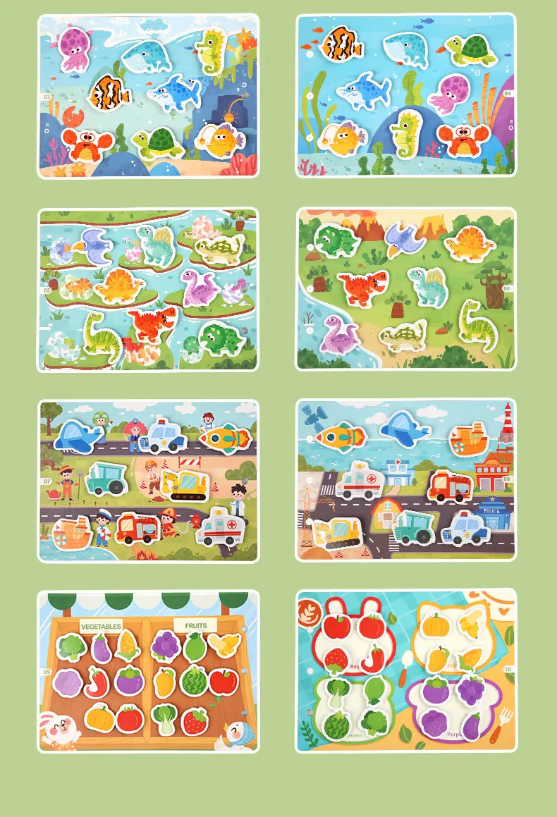 Quiet Book Montessori Cartoon Preschool Educational Cute Animal ...