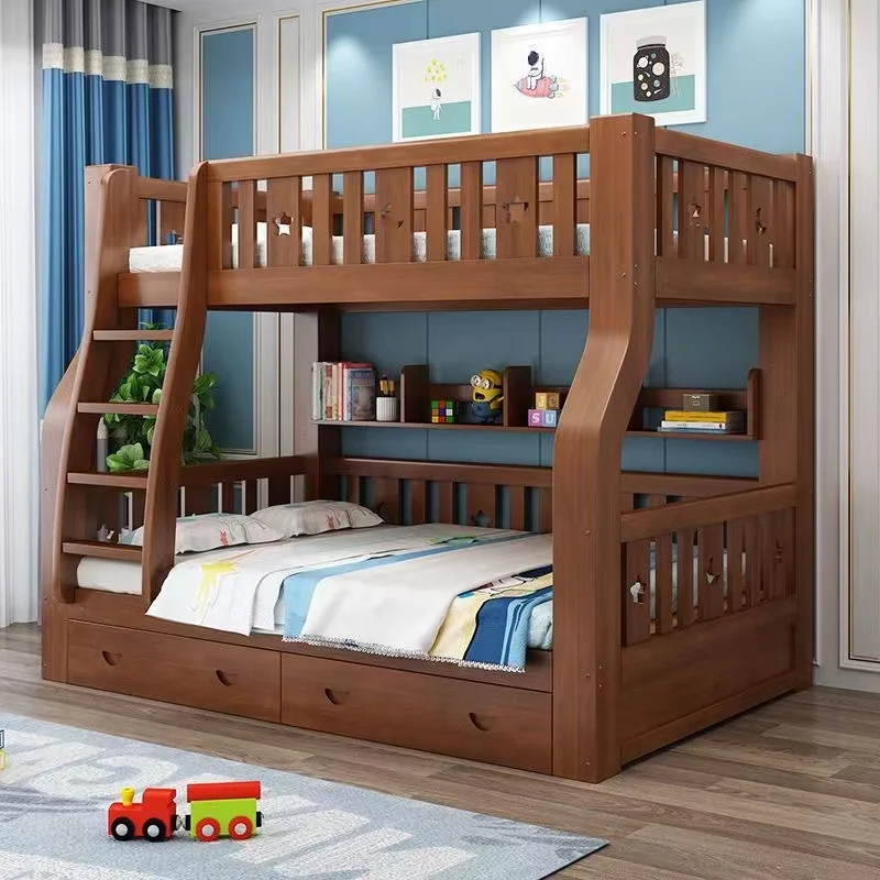 Modern Bunk Beds Children's Solid Wood Hot Selling Bunk Beds In Grey