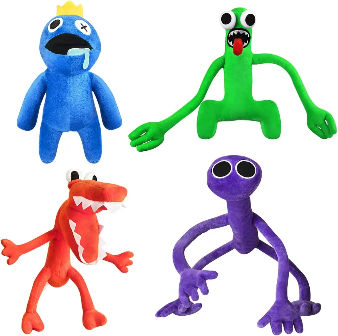 GETIEN Kids Rainbow Friends Plush Toys, 12in (Blue+Orange+Green+Purple+Red)  : : Toys