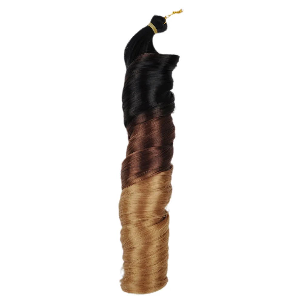 12 Inch 22 Inch  24 Inch 28 Inch French Loose Wave Crochet Braids Hair, Spiral Curly Synthetic Hair for Black Women
